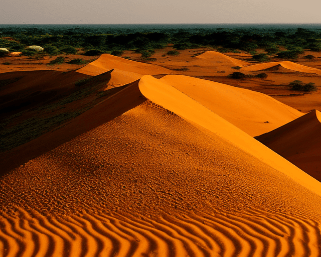 "Бархан Африки" - это гигантский песчаный дюнный хребет